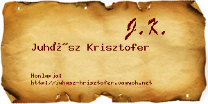 Juhász Krisztofer névjegykártya