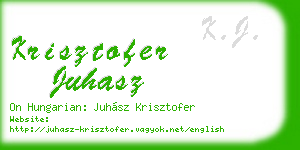 krisztofer juhasz business card